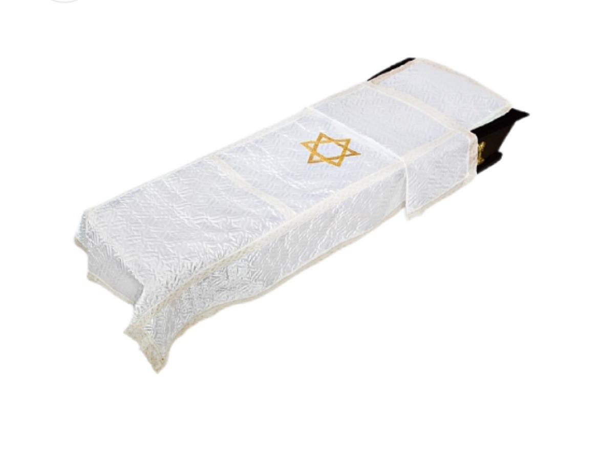 Набор для погребения «Иудейский» стеганный атлас с вышивкой